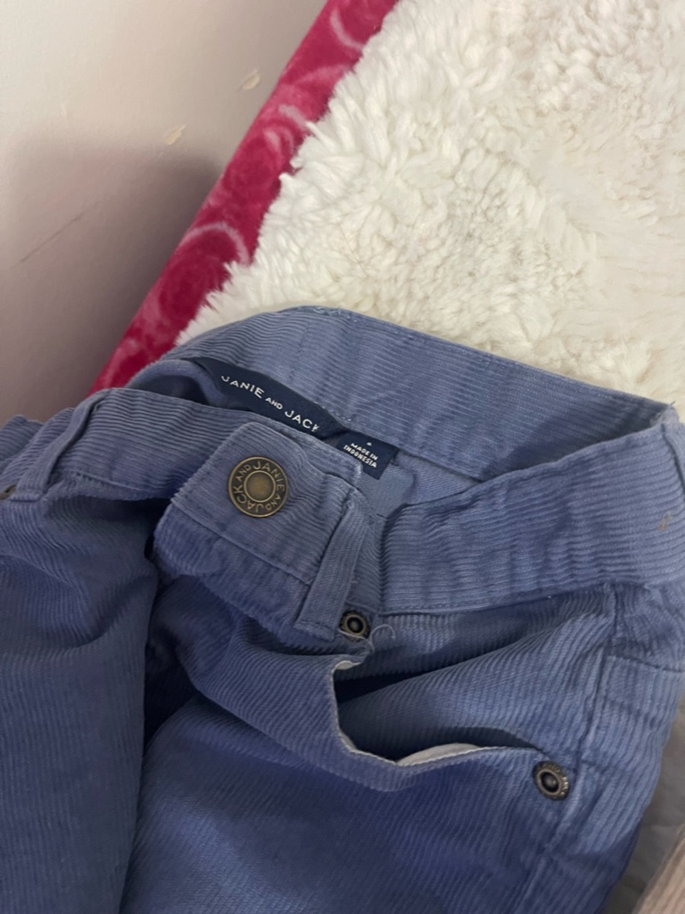 Janie and Jack Corduroy Pants Trio in Blue, Taupe, and Black - Picture 8 of 9